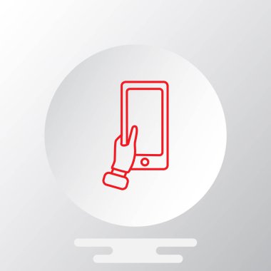 El ele tutuşan akıllı telefon simgesi