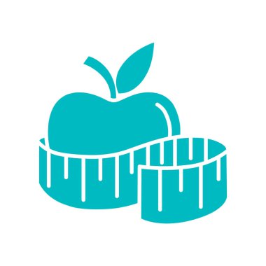 elma ve şerit metre