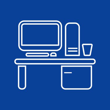 Çalışma alanı ile bilgisayar kutsal kişilerin resmi