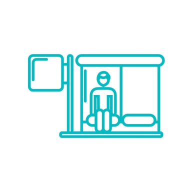 otobüs durağı simgesinin kişi