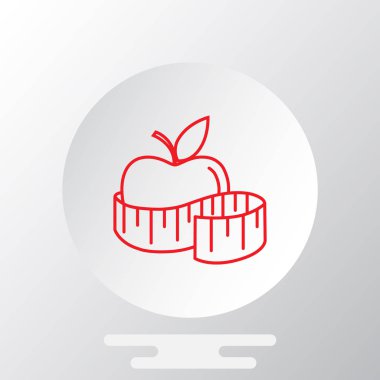 elma ve şerit metre