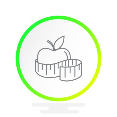 elma ve şerit metre