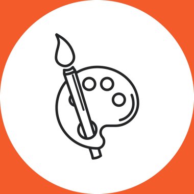   Fırça ve paleti simgesi