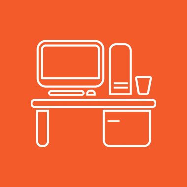 Çalışma alanı ile bilgisayar kutsal kişilerin resmi