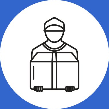 Kurye dağıtım paket simgesi