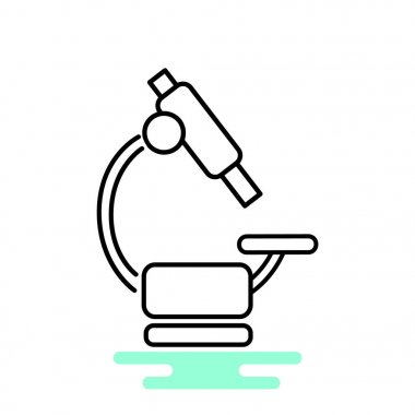 Mikroskop Düz Simgesi 