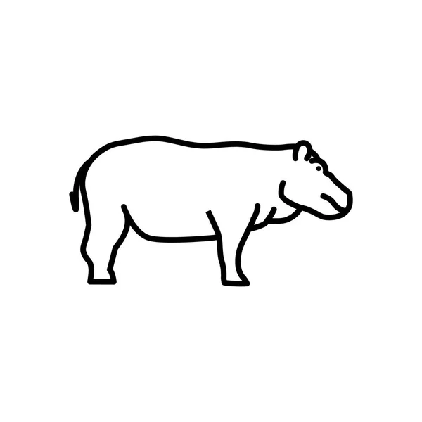 Hipopótamo icono web — Archivo Imágenes Vectoriales