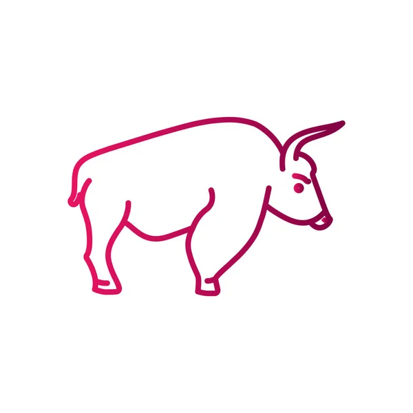 Icône web taureau — Image vectorielle