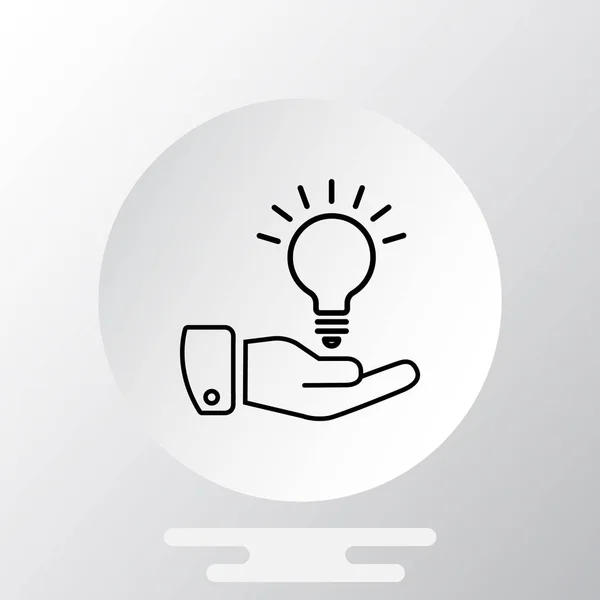 Ampoule à main icône — Image vectorielle