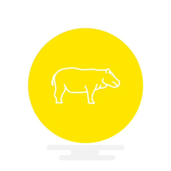 Hippo web pictogram — Stockvector