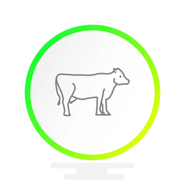 Icona web della mucca — Vettoriale Stock