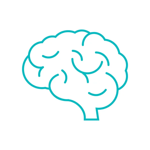 Hersenen icoon, illustratie — Stockvector
