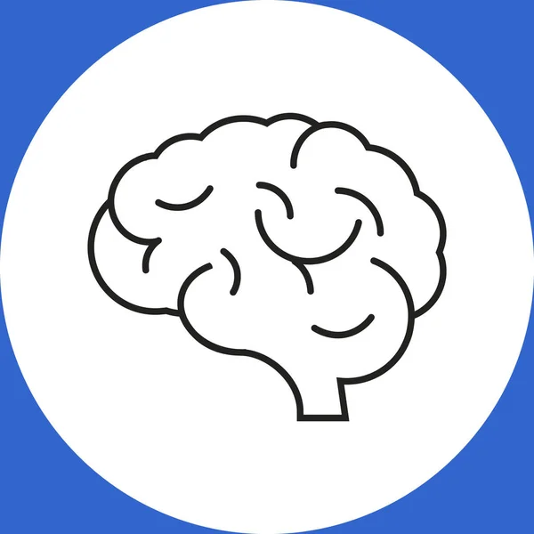 Icono del cerebro, ilustración — Vector de stock