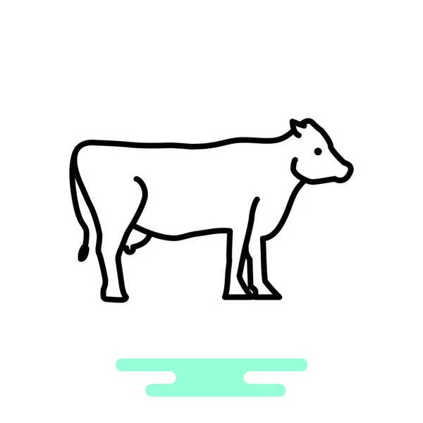 Icône web vache — Image vectorielle