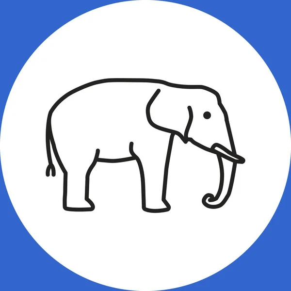 Icône web éléphant — Image vectorielle