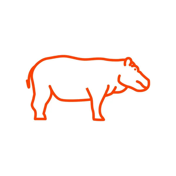 Hippo web-ikonen — Stock vektor