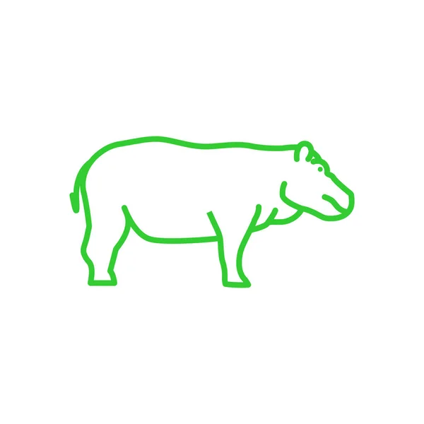 Hipopótamo icono web — Vector de stock