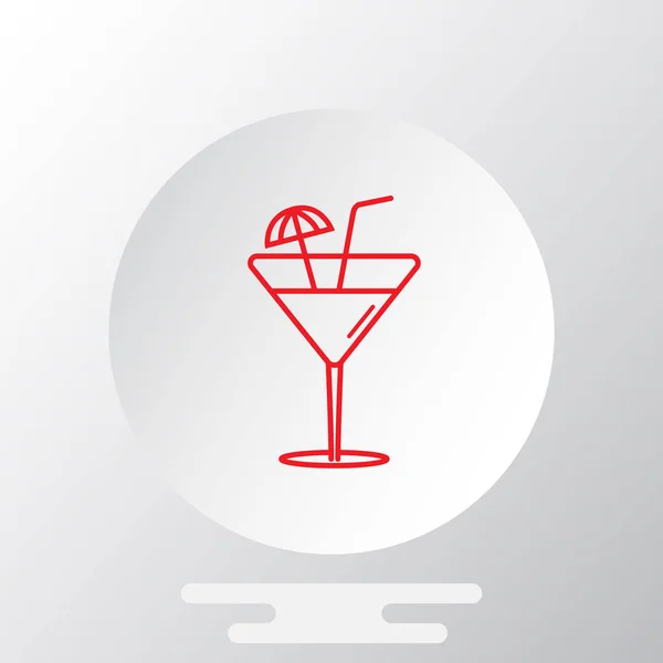 Icône cocktail alcool — Image vectorielle
