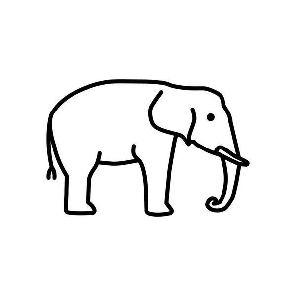 Olifant web pictogram — Stockvector