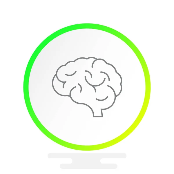 Icône du cerveau, illustration — Image vectorielle