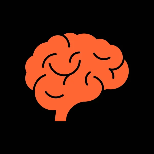 Ikona mózgu, ilustracja — Wektor stockowy