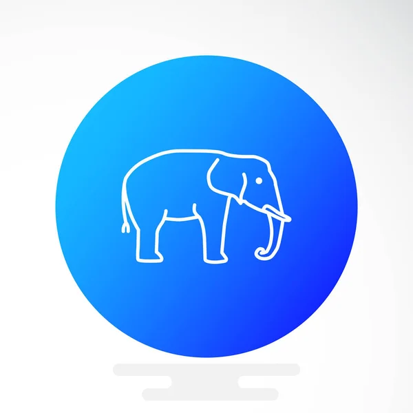 Olifant web pictogram — Stockvector