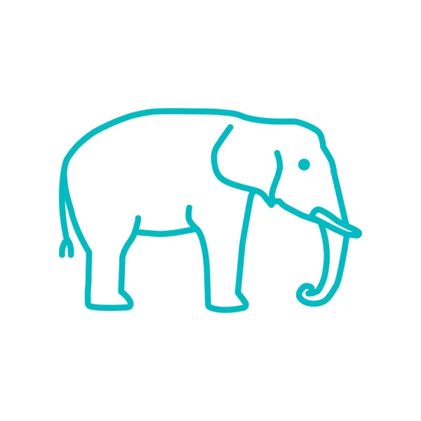 Elefante web icono — Vector de stock