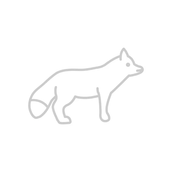 Fox icono web — Vector de stock