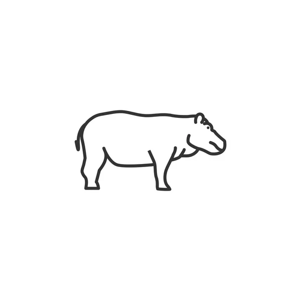 Web-Ikone für Nilpferde — Stockvektor