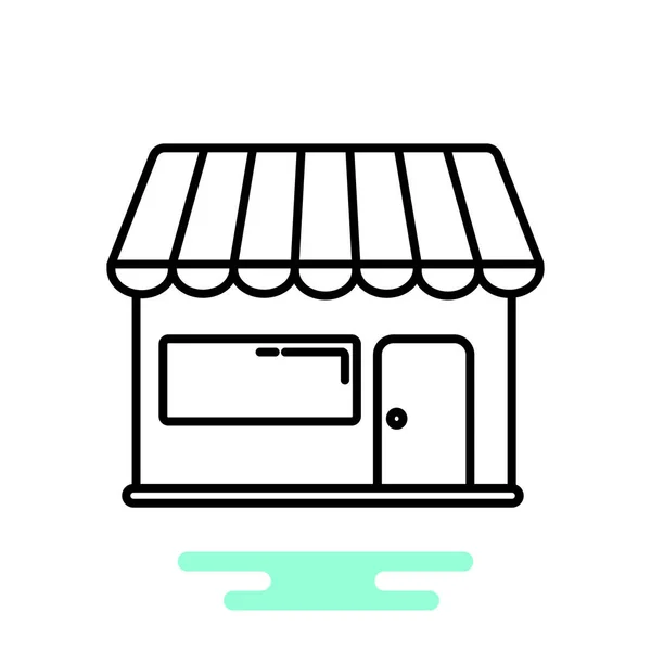 Ícone de edifício loja —  Vetores de Stock