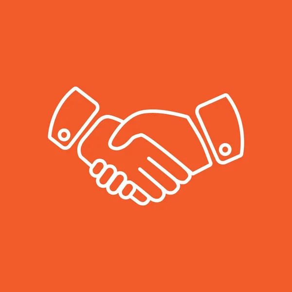Handshake ikon, samarbete — Stock vektor