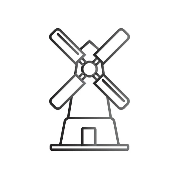 Windmill building icon — Stock Vector