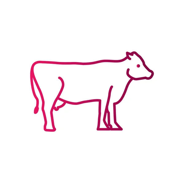 Cow web icon — Stock Vector