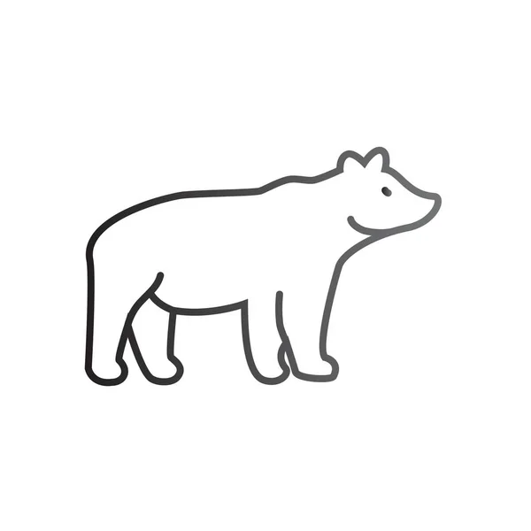 Björn web-ikonen — Stock vektor