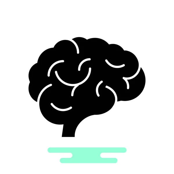 Icono del cerebro, ilustración — Vector de stock