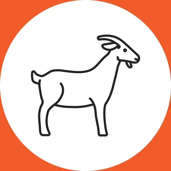Ícone Web de cabra — Vetor de Stock