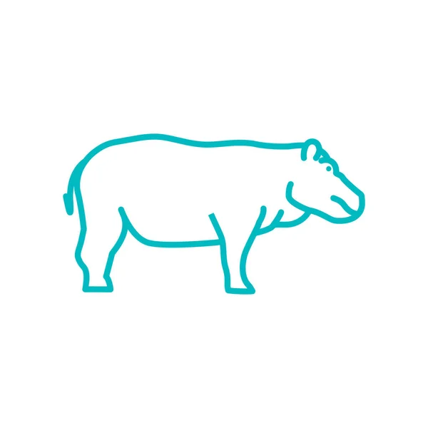 Icona web dell'ippopotamo — Vettoriale Stock