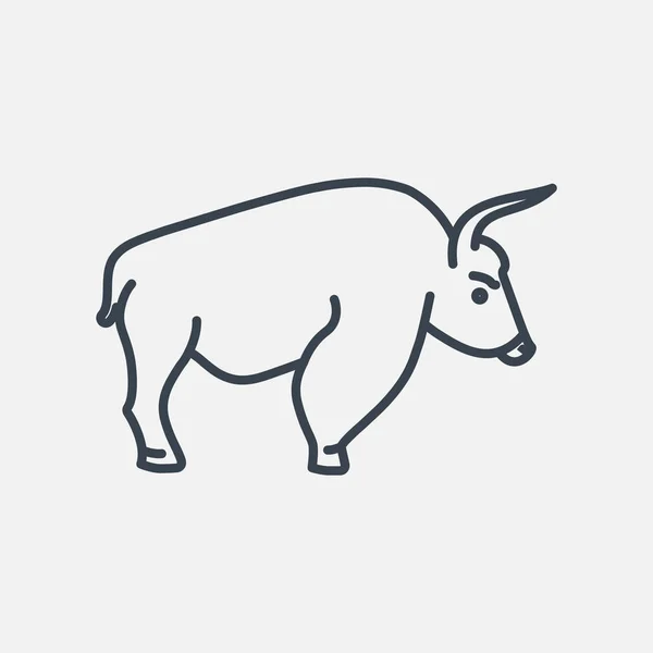 Иконка быка — стоковый вектор