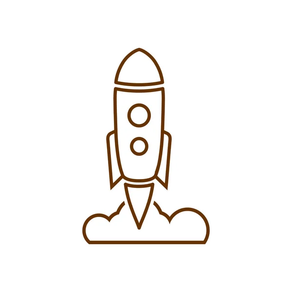 Raket, rymdskepp ikonen — Stock vektor