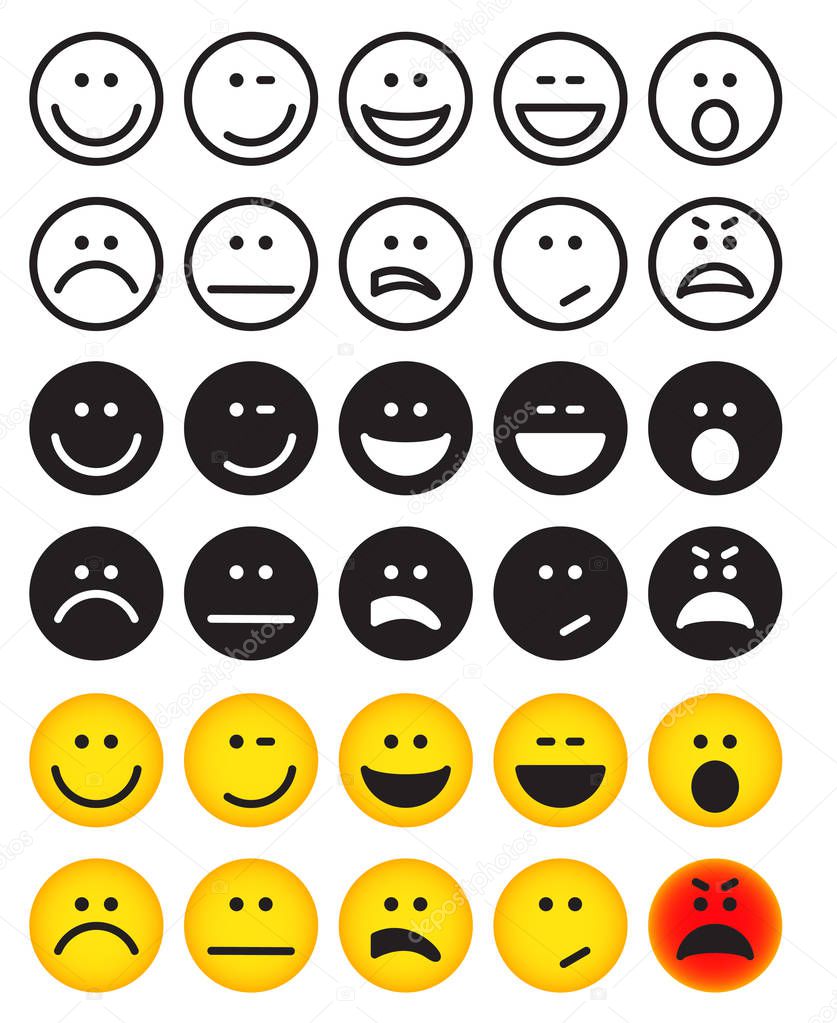 different smile icons