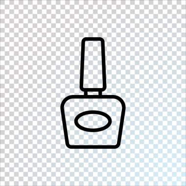  tırnak şişe düz simgesi, vektör, illüstrasyon