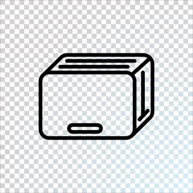 ekmek kızartma makinesi düz simgesi, vektör, illüstrasyon 
