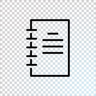 Not defteri düz simgesi