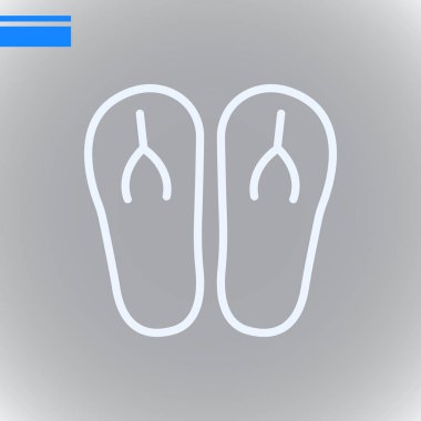 parmak arası terlik düz simgesi