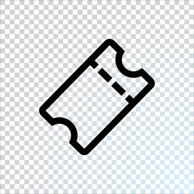 Tiyatro bileti düz simgesi, vektör, illüstrasyon