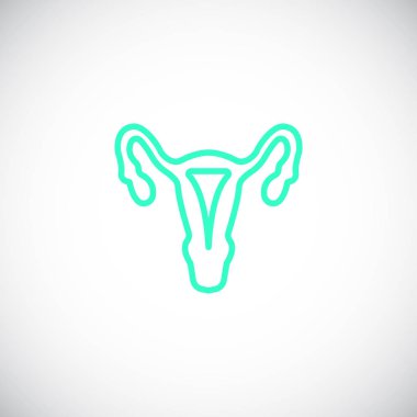 kadın üreme organları düz kutsal kişilerin resmi, vektör, illüstrasyon