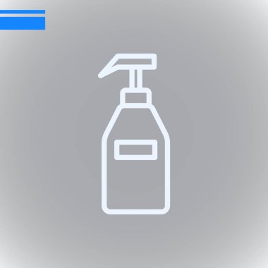 Dağıtıcı pompa plastik şişe düz kutsal kişilerin resmi, vektör, illüstrasyon  