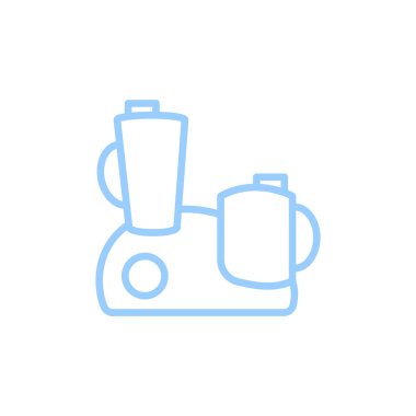 mutfak robotu düz simgesi, vektör, illüstrasyon 