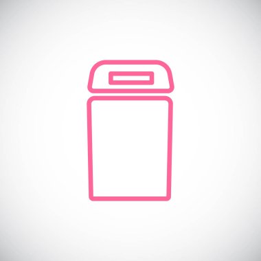 bin düz simgesi, vektör, illüstrasyon 