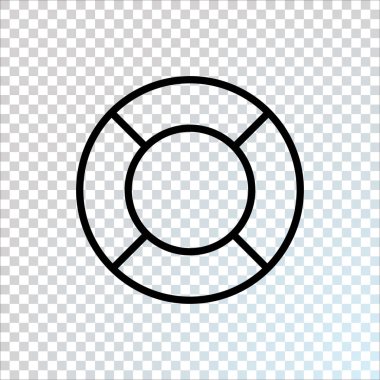 Lifebuoy düz simgesi 